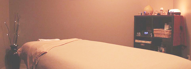 Massage therapy room in Eau Claire