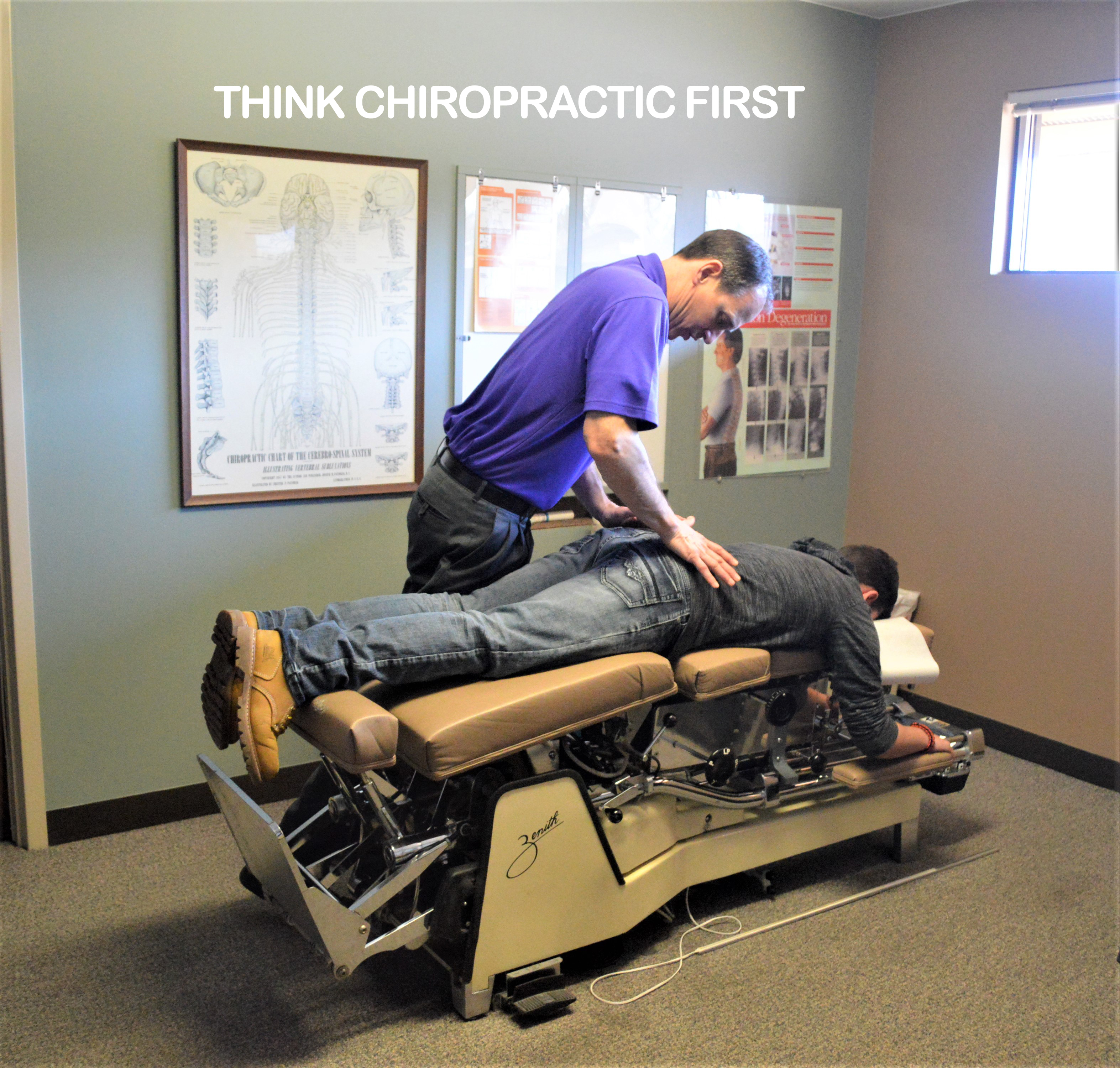 Man receiving chiropractic care